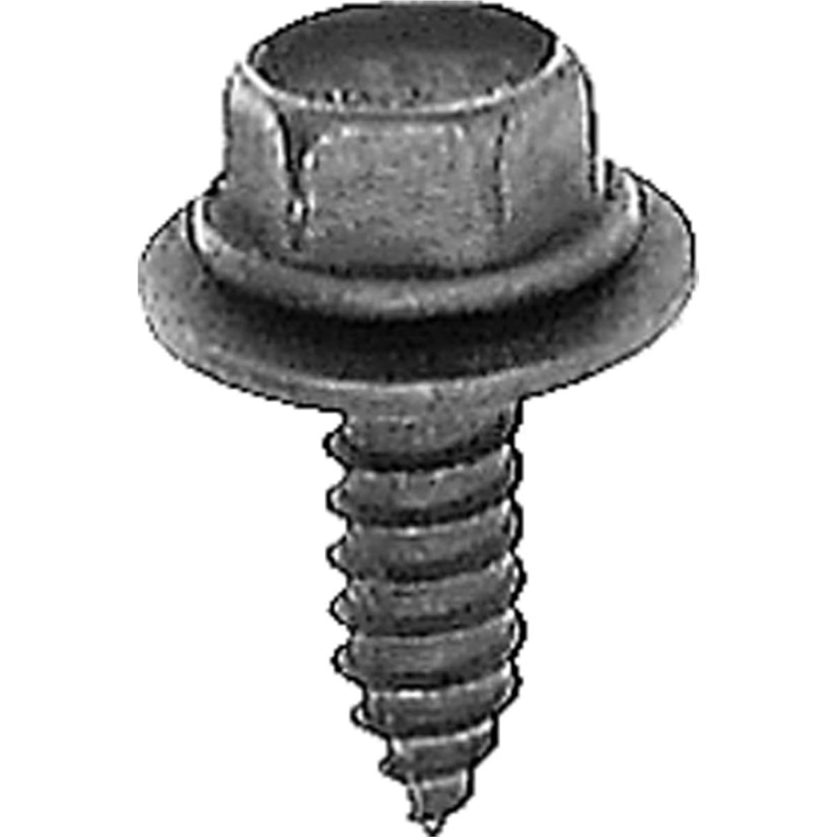 Hex Washer Head Sems Tapping Screw - Black Phosphate - M6.3 x 20 mm - Durable Design