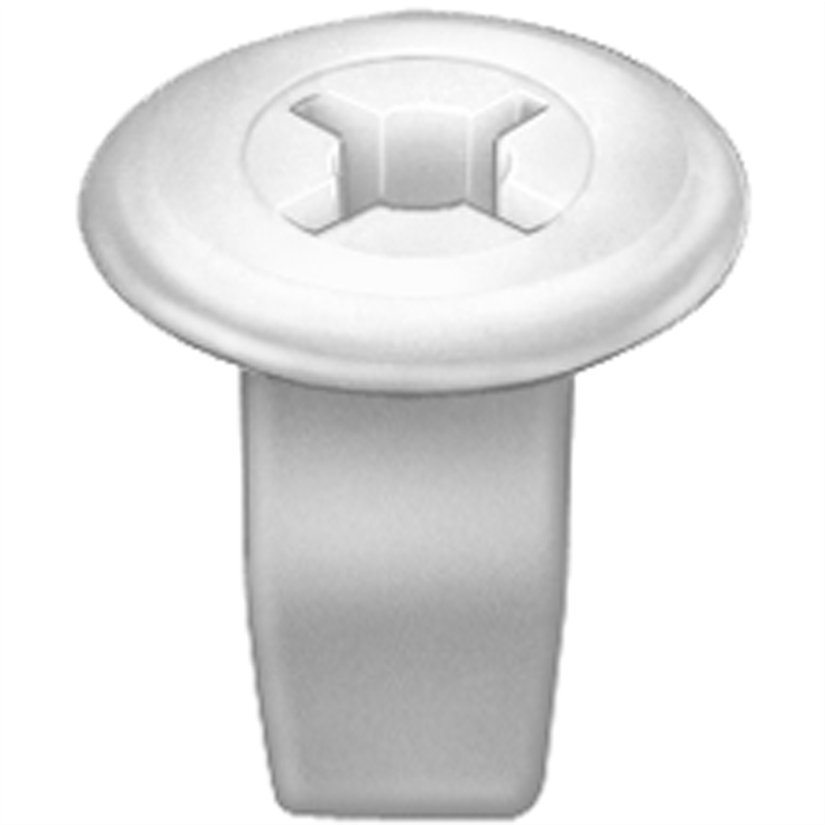 Screw Grommet 16mm Head Diameter 17mm Length, 25PK