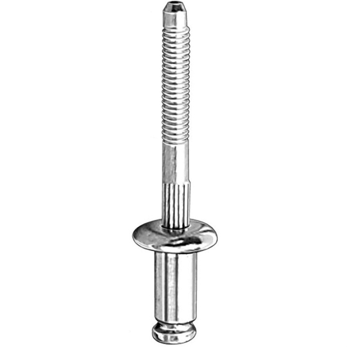 AVC16837 0.25 Dia. x 0.03 To 0.14 in. Grip Range Peel-Type Window Regulator Rivet - Aluminum & Steel