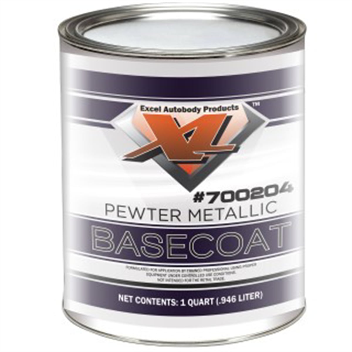 XLB700204 B-C qt. Basecoat Metallic Primer, Pewter