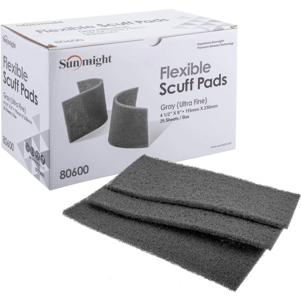 SUA80600 4.5 x 9 in. Flex Scuff Pad - Ultra Fine - Gray