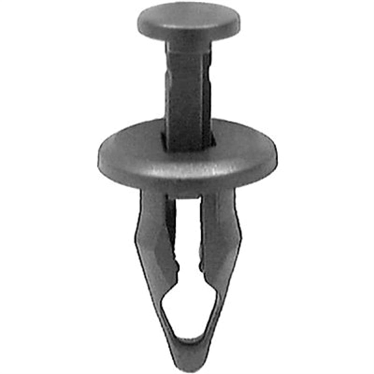 Push-Type Bumper Fascia Retainer - Black - 18mm Head - Durable Design