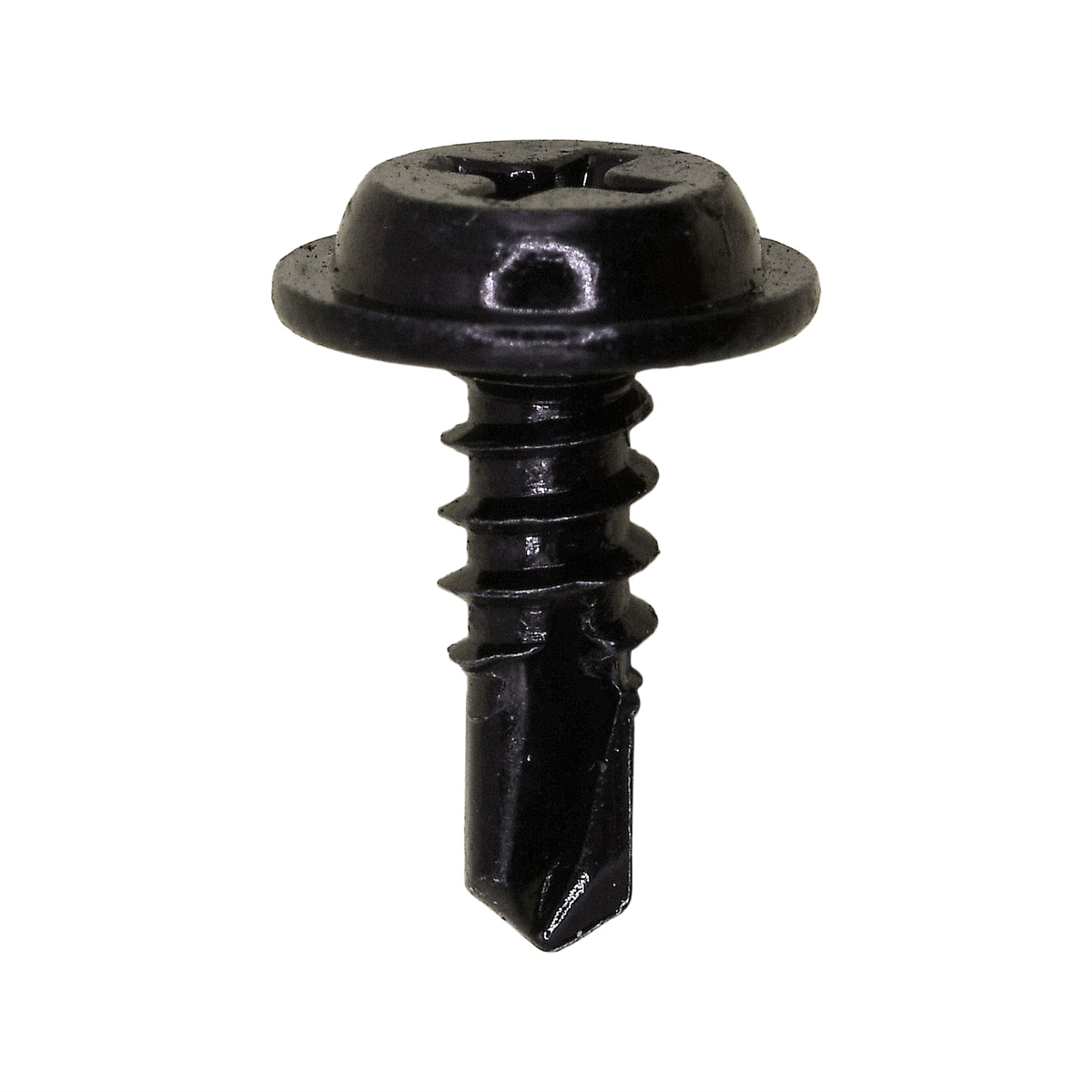 AVC16478 No.8 x 0.5 Phillips Flat Top Washer Head Tapping Screw - Black