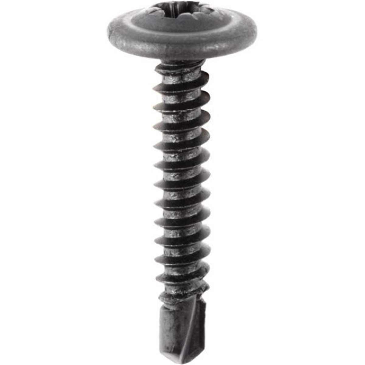AVC19006 M4.2-1.41 x 25 mm Round Washer No.2 Drill Point Tapping Screw - Black Phosphate