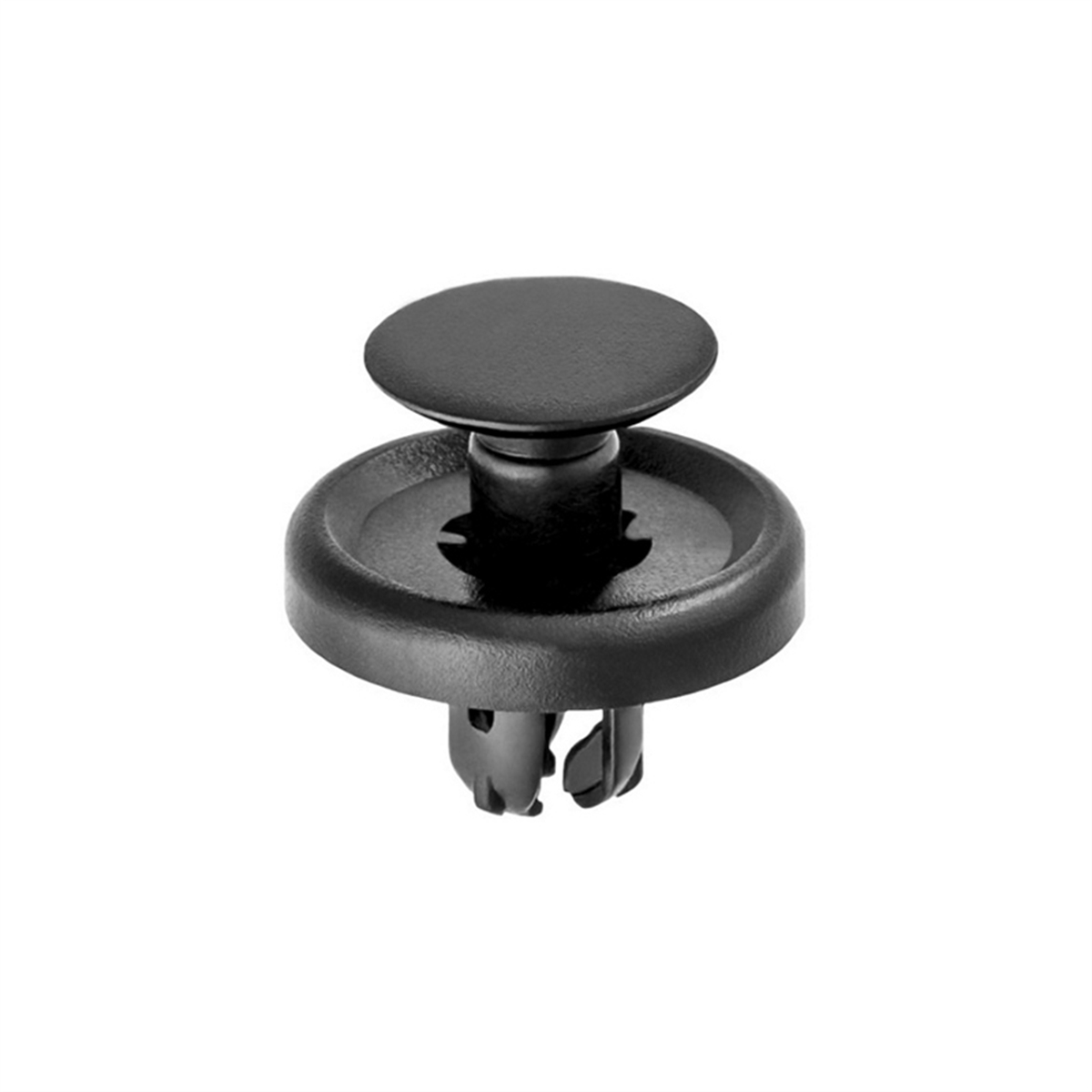 AVC20869 18 mm Dia. Head x 7.5 mm Stem Push-Type with Drive Pin Front Fender Liner Retainer, Nylon - Black