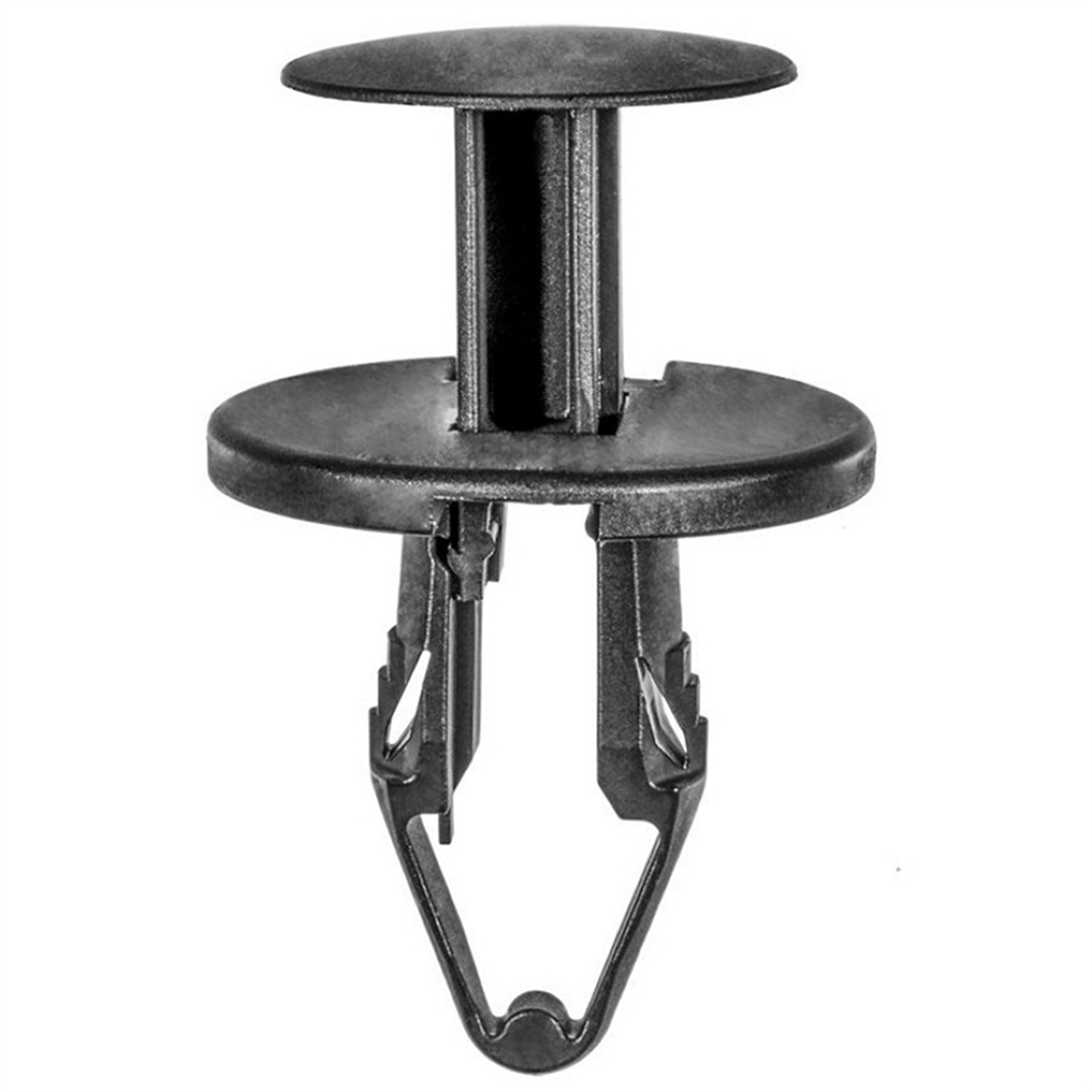 AVC20994 25 mm Dia. Head Push-Type with Closed End Panel Attachment & General Purpose Retainer, Nylon - Black