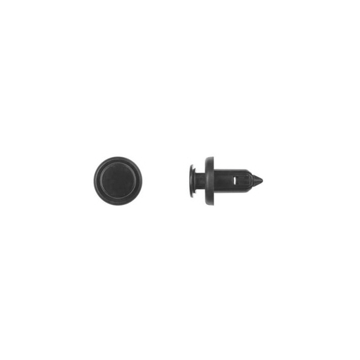 DCO10955MT 16 mm Stem x 0.39 in. Hole Push Type Retainer, Nylon - Black