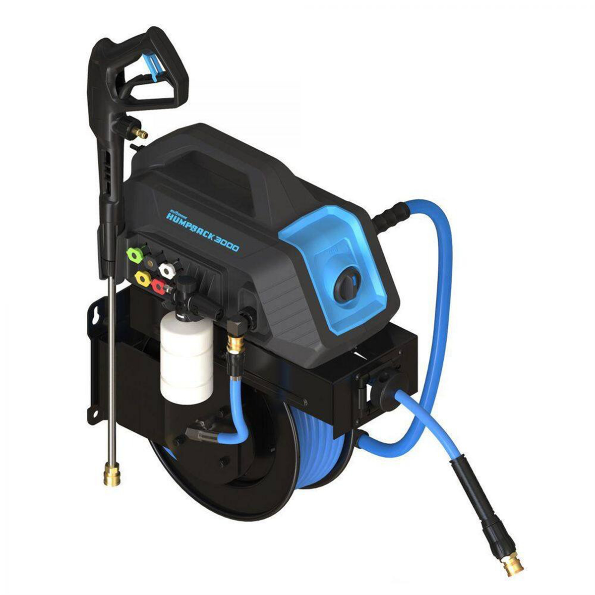 BluBird Blu Shield HumpBack 3000 PSI 1.6 GPM Electric Cold Water Pressure Washer with 5 Spray Tips - TTPWRHB1450-3000