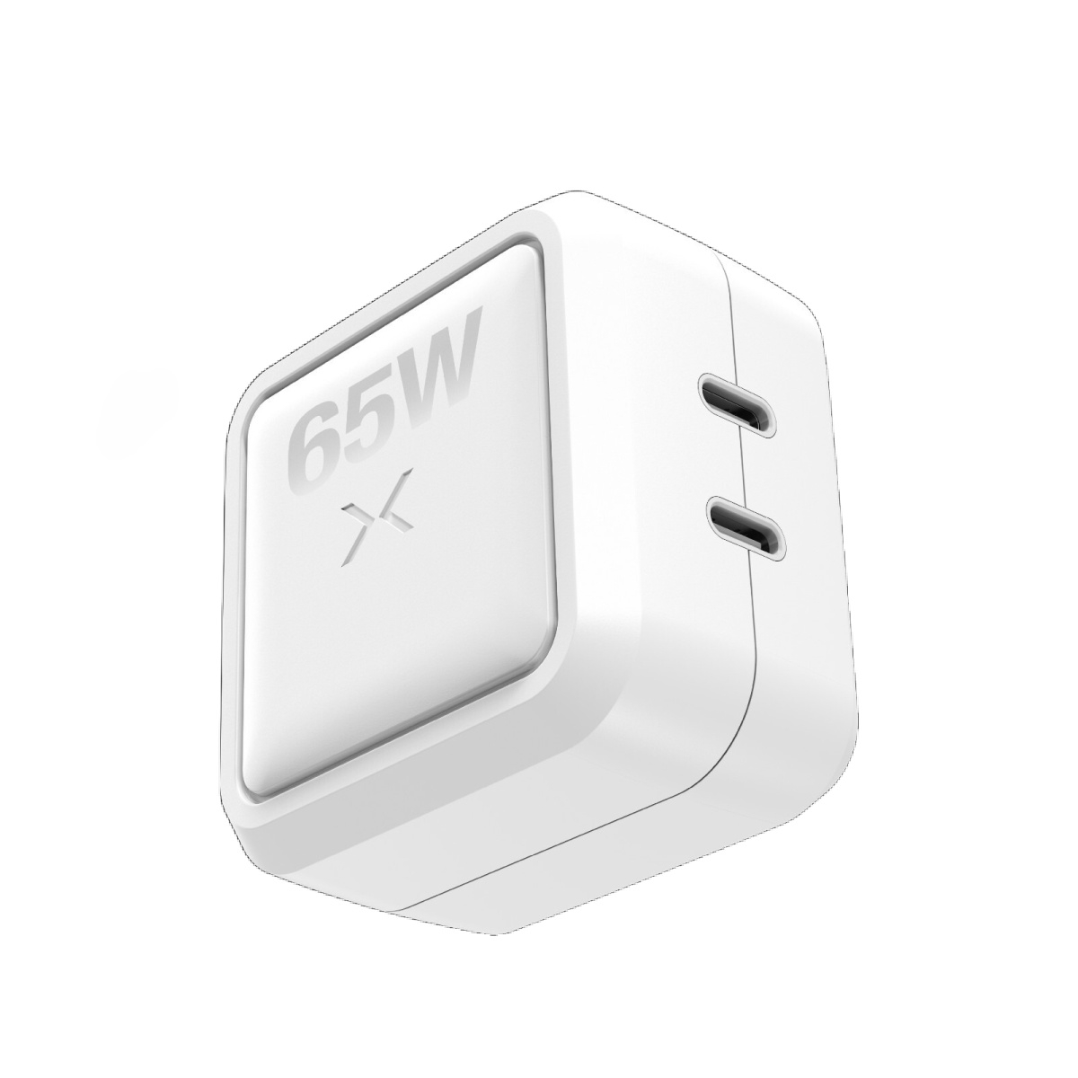 NOCX65W X-Grid USB-C 2-Port Charger with Gan Fast Charging - White