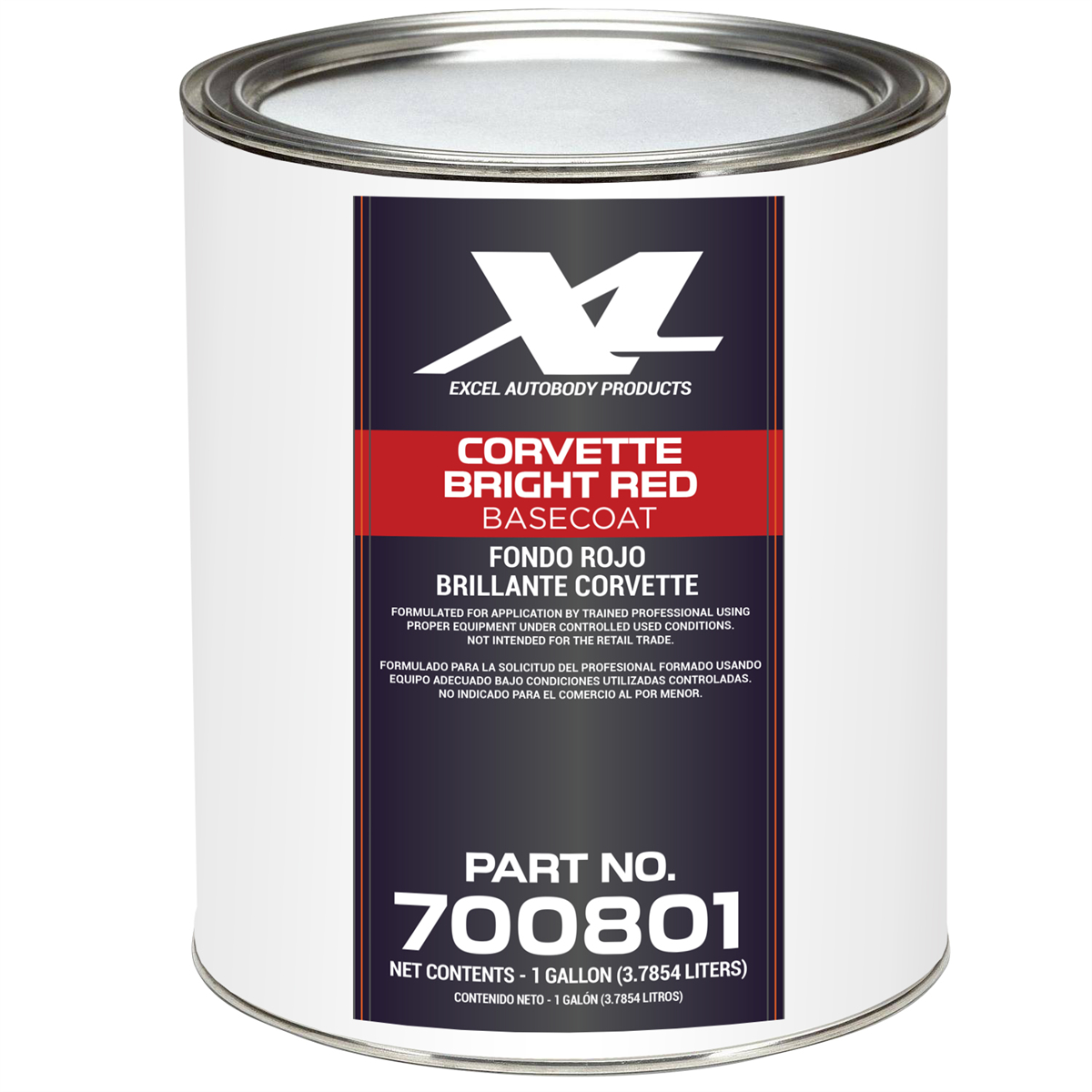 XLB700801 Bright Red Base Coat Automotive Paint for Chevrolet Corvette, 1 gal