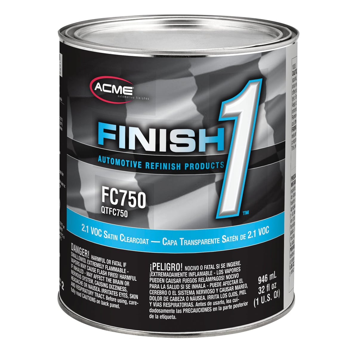 FNHFC750-4 1 qt. High Solid 2.1 VOC Clearcoat - Satin - 4-1 Mixing