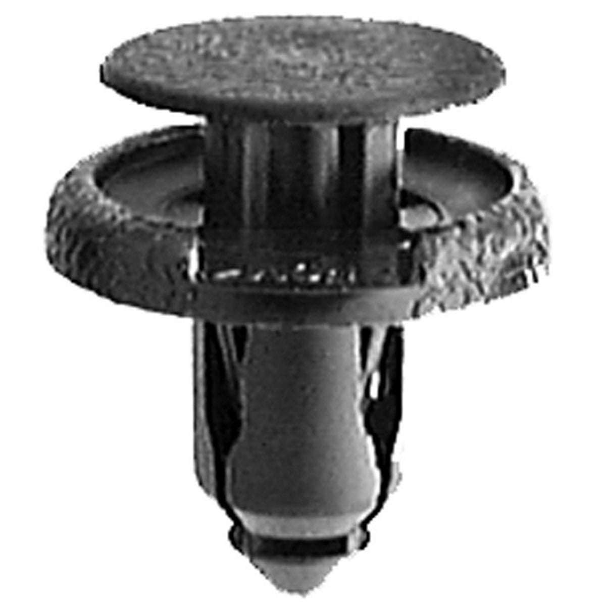 Push-Type Retainer - Black - 18 mm Head - Durable Nylon Construction