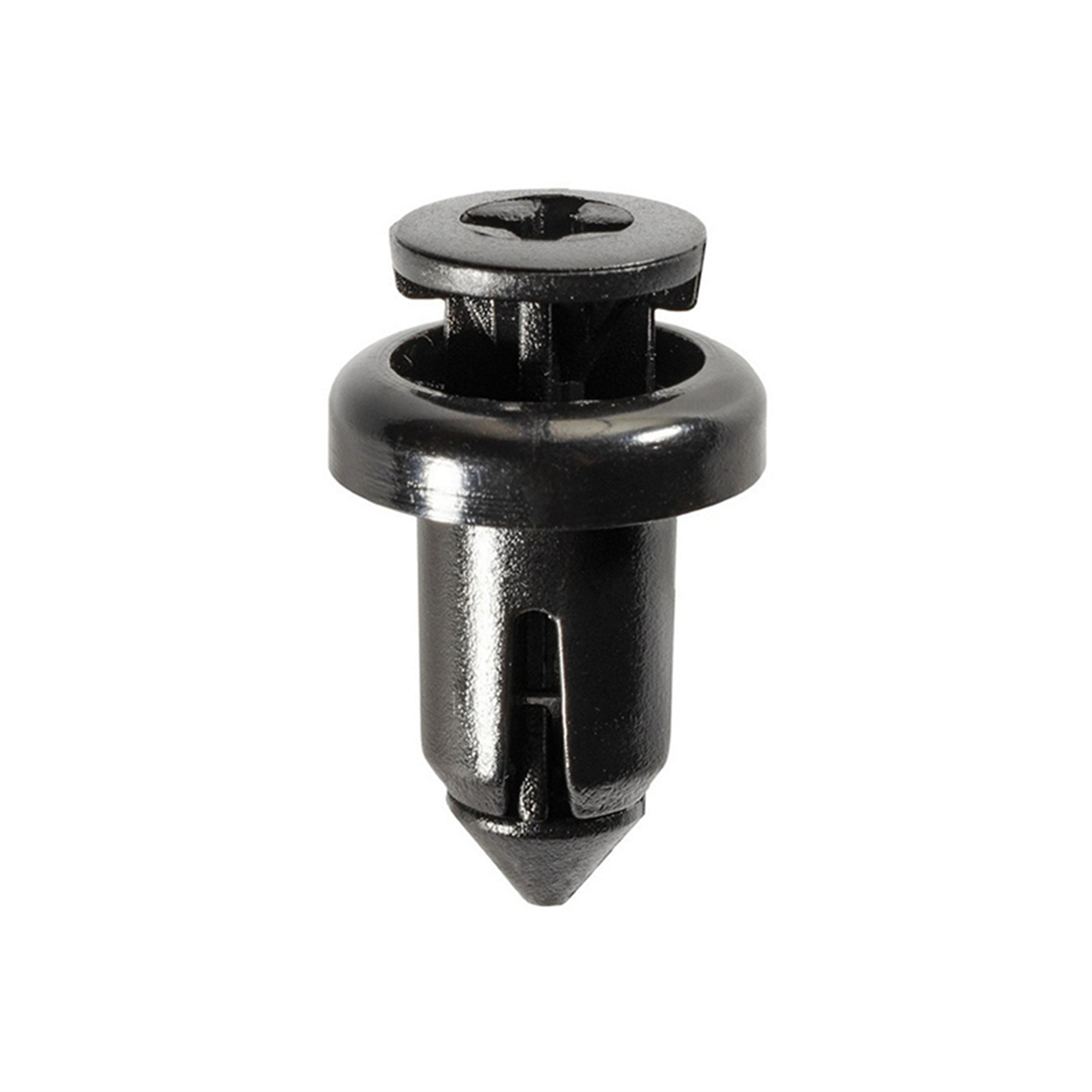AVC17206 15 mm Dia. Head x 12 mm Stem Push-Type Screw-Type with Open End Type 1 Bumper Cover Retainer, Nylon