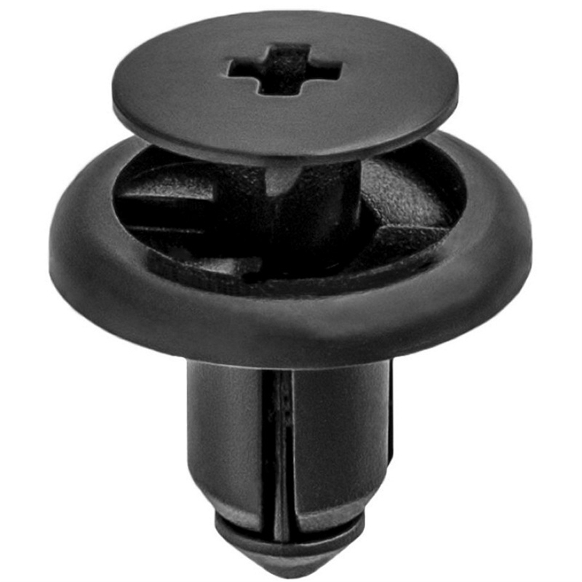 AVC21530 18 mm Dia. Head Push & Screw-Type with Open End Engine Cover & Fender Liner Retainer, Nylon - Black