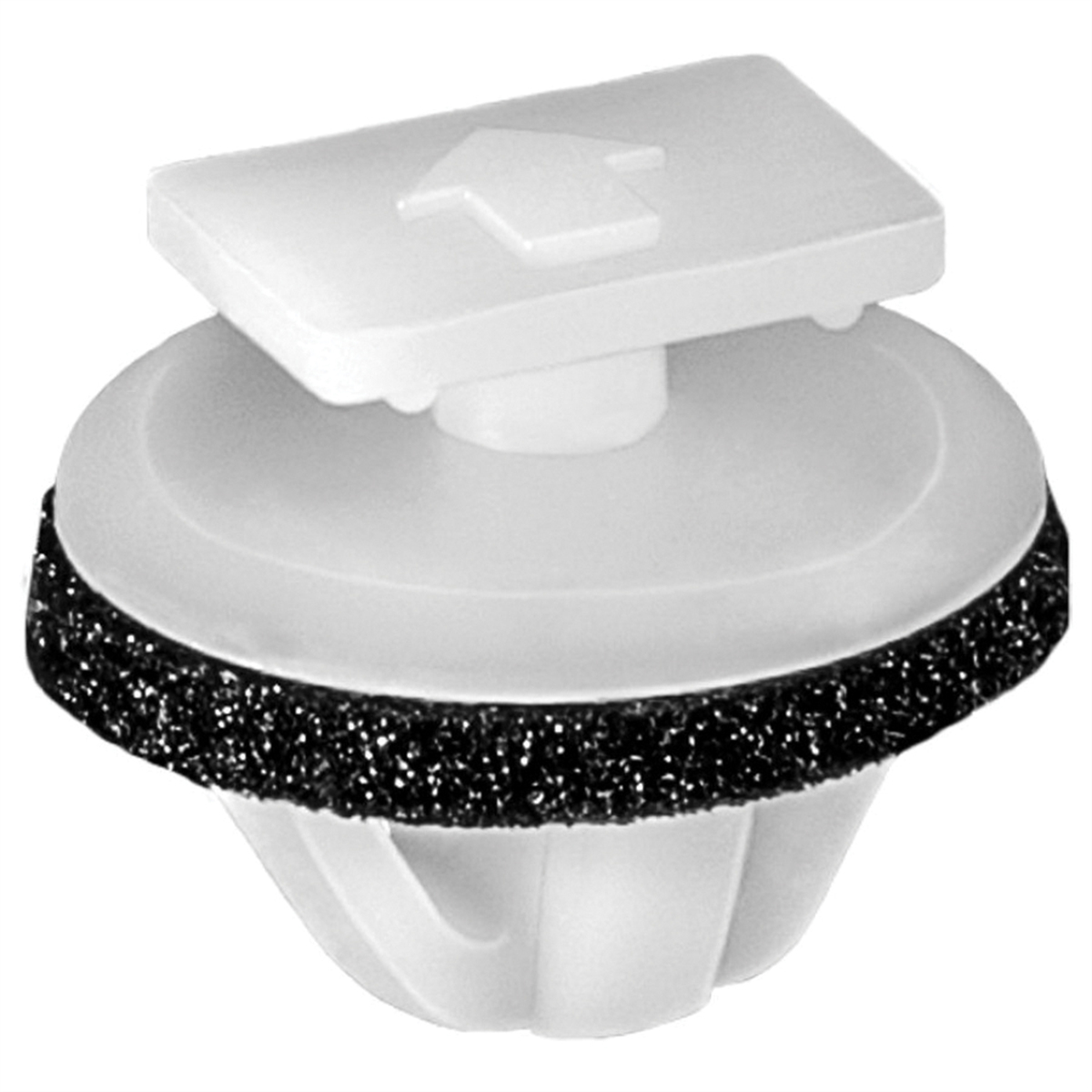 AVC21683 Rocker Molding  Exterior Trim Molding Clip with Sealer  Nylon  White