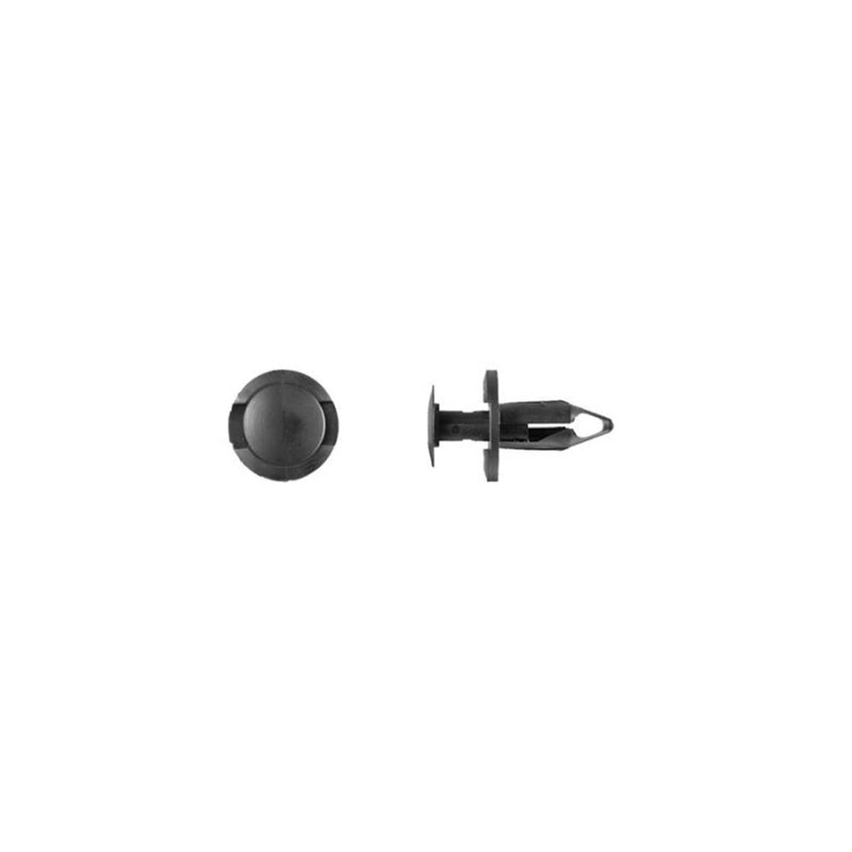 DCO1860PK100 20 mm Stem x 0.31 in. Hole Push-Type Retainer, Nylon - Black