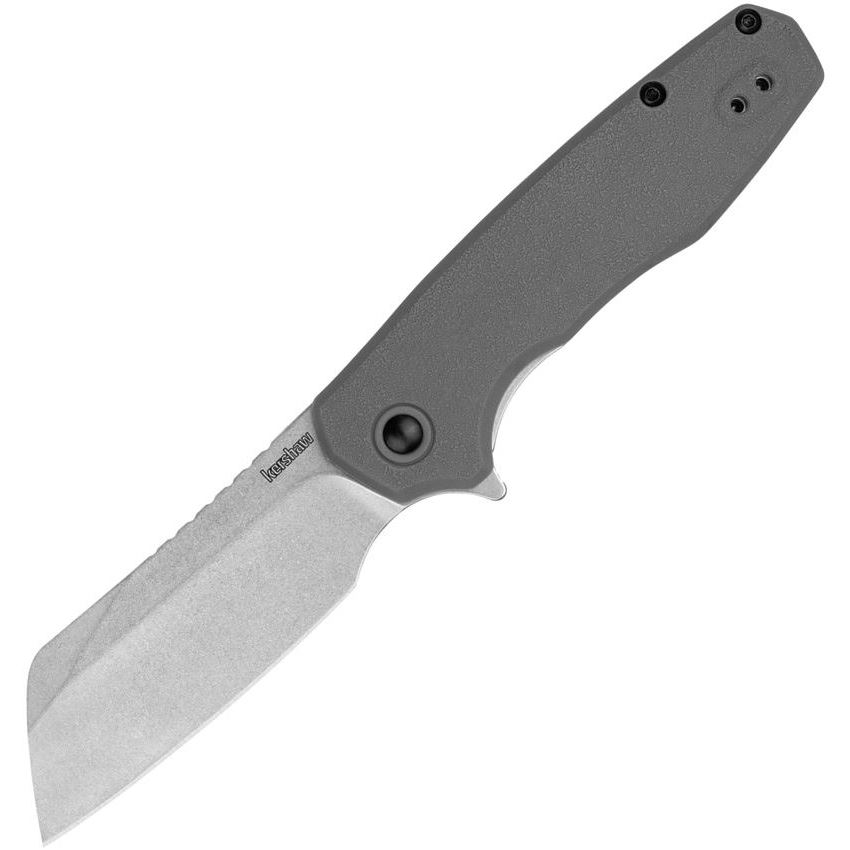 KER1414 Wharf Assisted Open Liner Lock Cleaver Blade EDC Folding Pocket Knife, Gray
