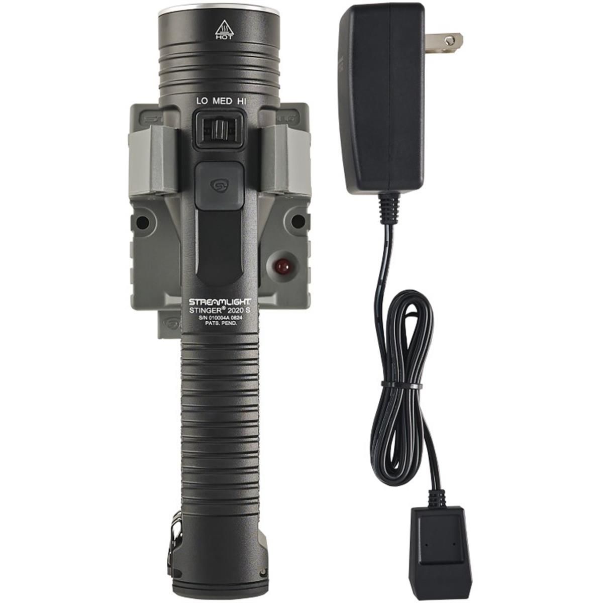 STL78202 2000 Lumens Stinger 2020 S Flashlight with 120V AC-12V DC - 1 Holder, Black