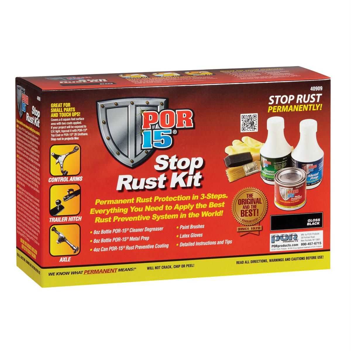 POI40909 4 oz Stop Rust Kit with 6 sq ft. Coverage, Black