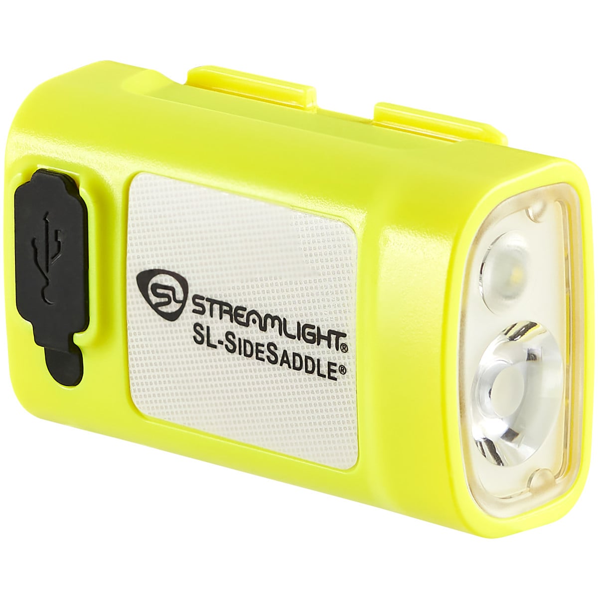 STL61637 SL-SideSaddle USB Hard Hat & Helmet Light - Includes Polymer Battery, USB-C Cord & 1 Hat Mount - Yellow