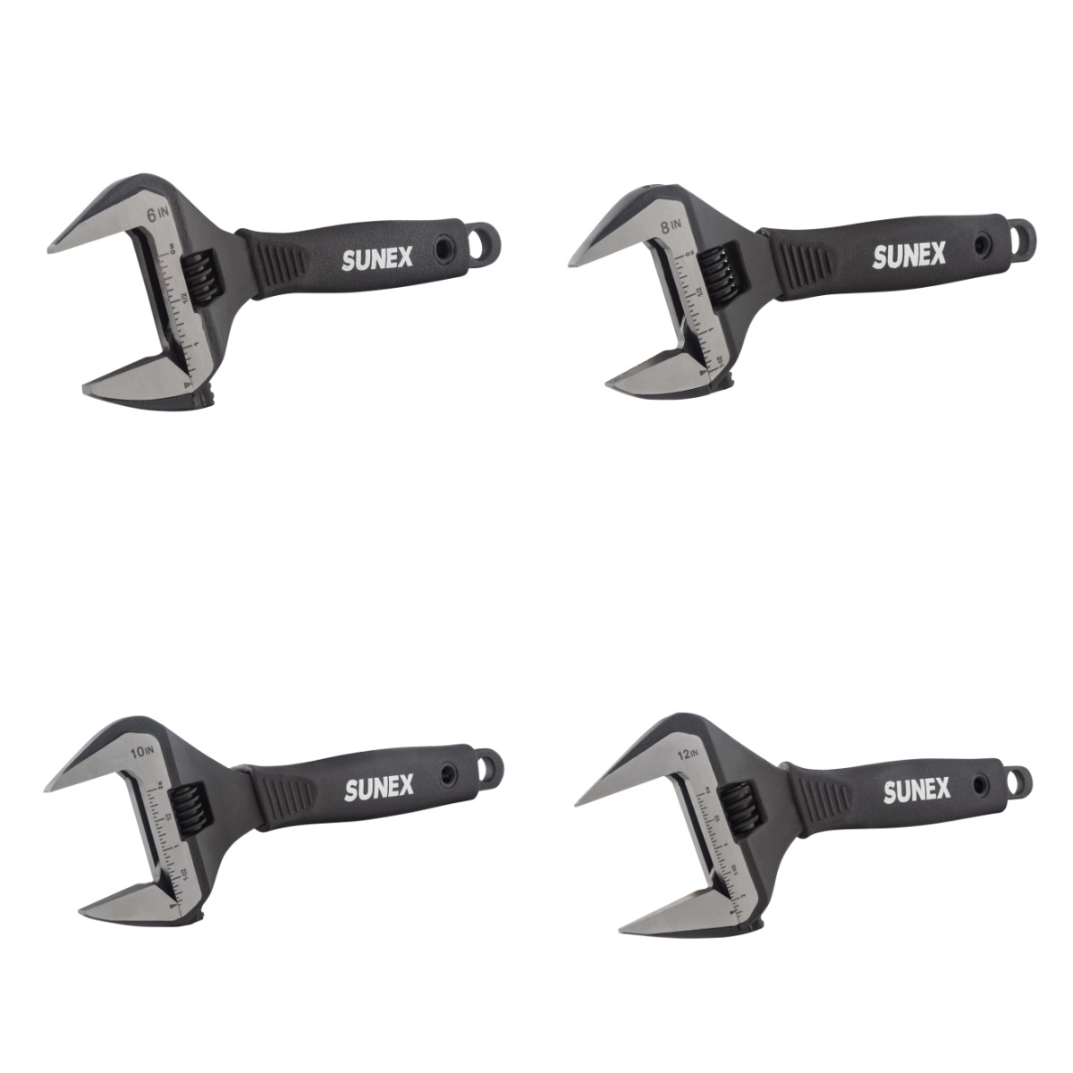 Sunex SUNSXWIDEJAW1 Wide Jaw Adjustable Wrench Bundle