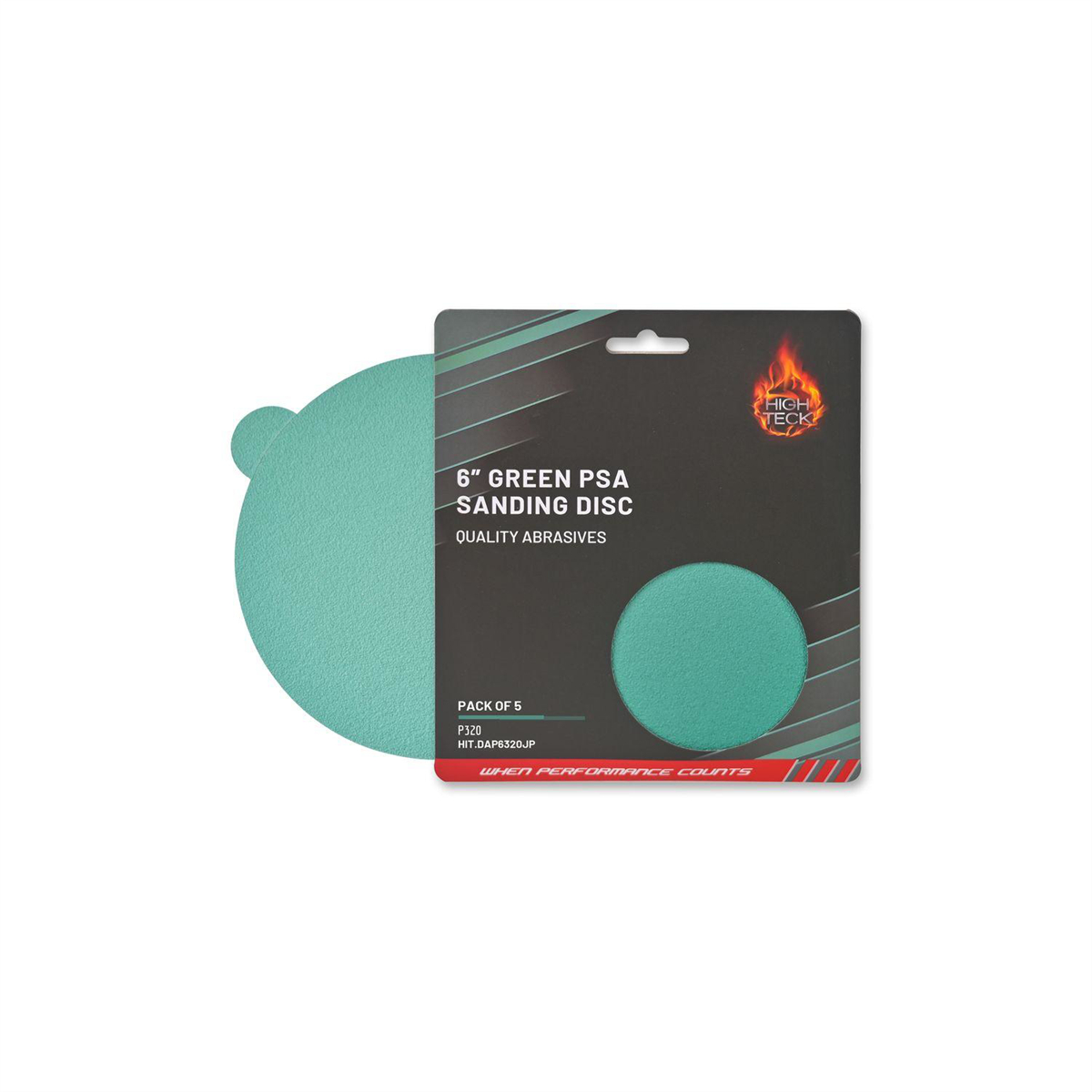 HITDAP6220JP 6 in. Green Spa Sanding Disc - 220 Grit - 5 Piece
