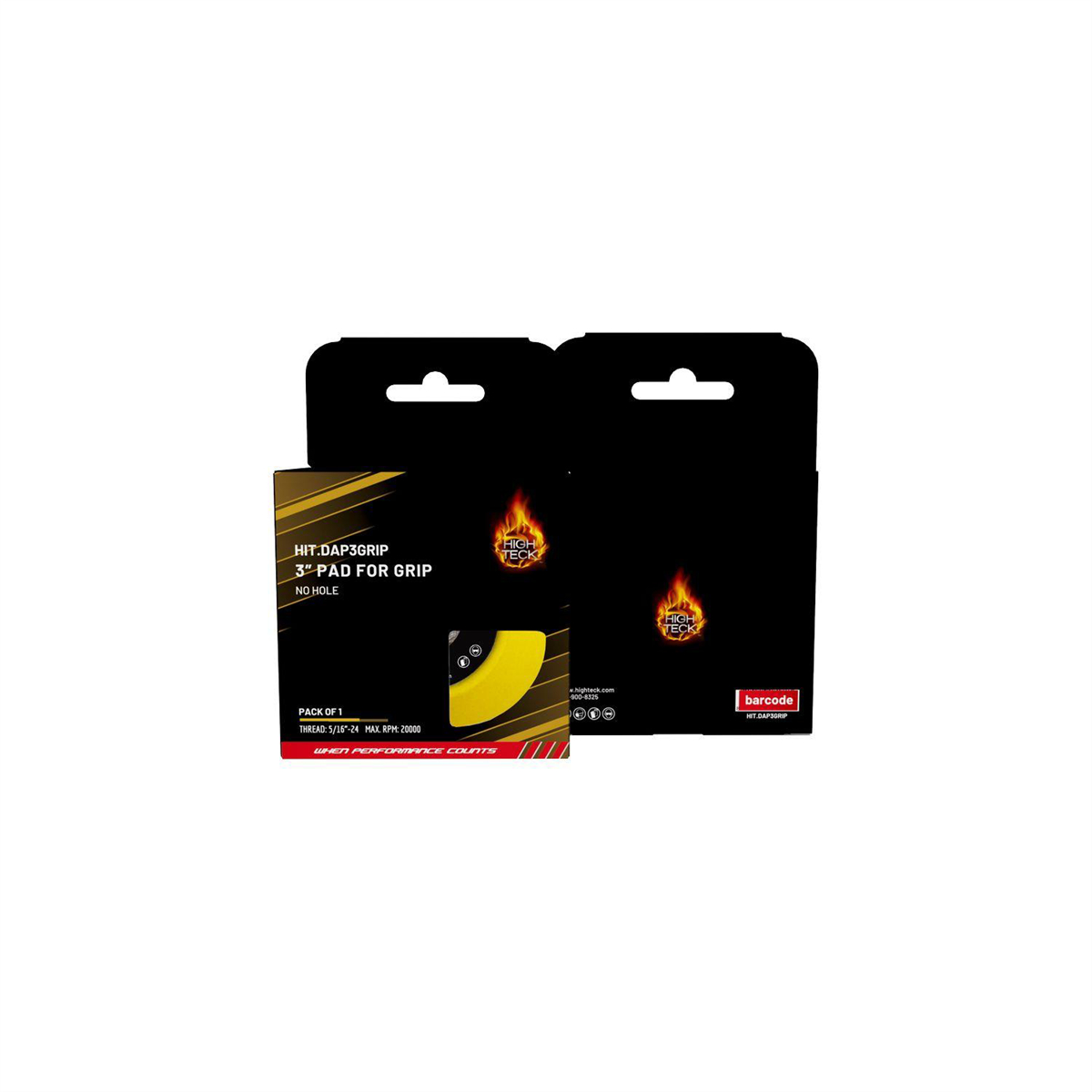 HITDAP3GRIP 3 in. No-Hole Back Up Pad for Grip Disc with 0.31-25 Thread