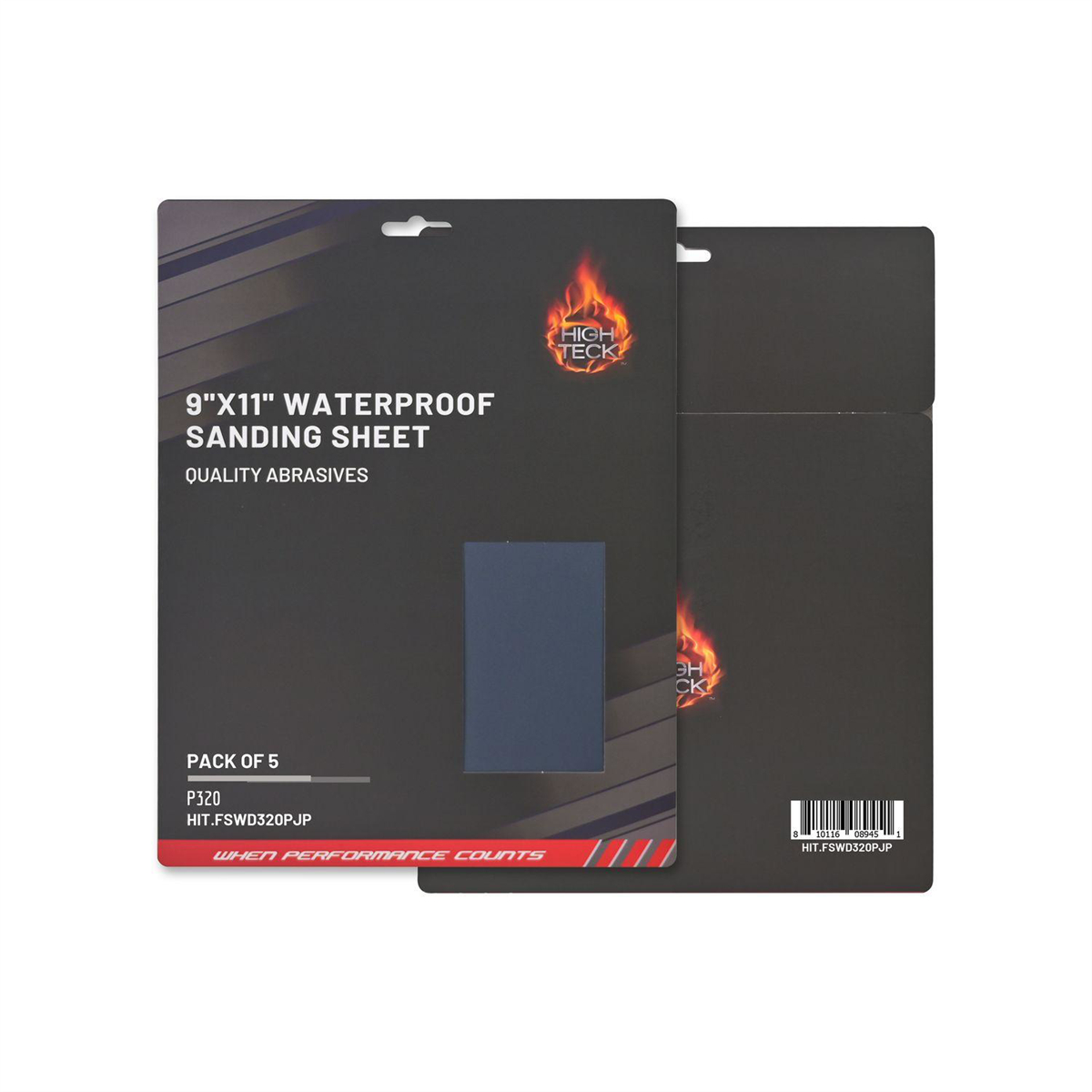 HITFSWD320PJP 9 x 11 in. Waterproof Sanding Sheet, P320 Grit - 5 Piece