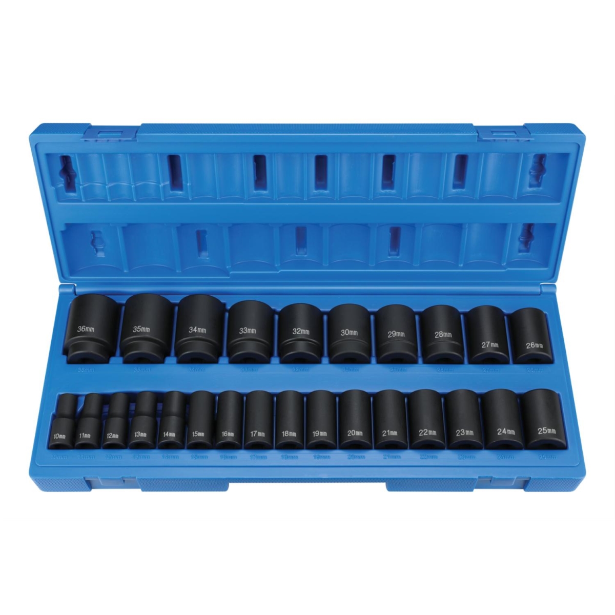 GREY PNEUMATIC 1326MSD 1/2" Drive Semi-Deep Length Impact Socket Set