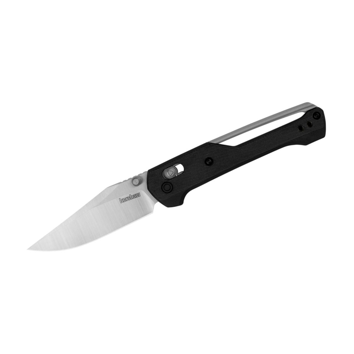KER2063 Airspace Manual Open DuraLock Clip Point Blade EDC Folding Pocket Knife, Black