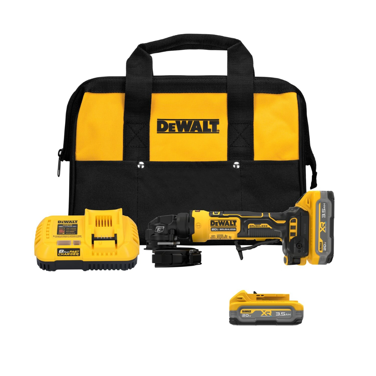 ATOMIC 20V MAX Angle Grinder Kit, Brushless Cordless, 4 in, 755 MWO, ANTI-ROTATION System