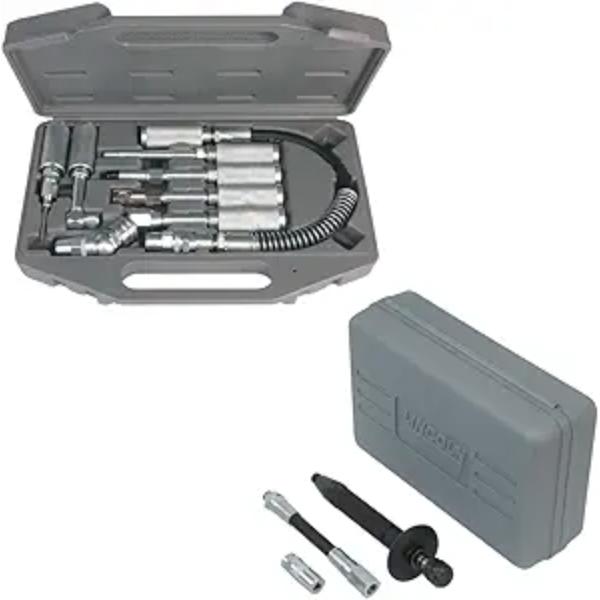 LIN1200B 58000 Coupler Kit & 5805 Impact Fitting Cleaner Bundle - Grease Gun Maintenance Tool Set
