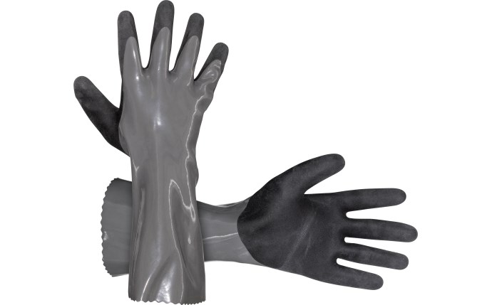 SAS6701801 Chem Defender PVC Chemical Resistant Gloves - Large & Extra Large