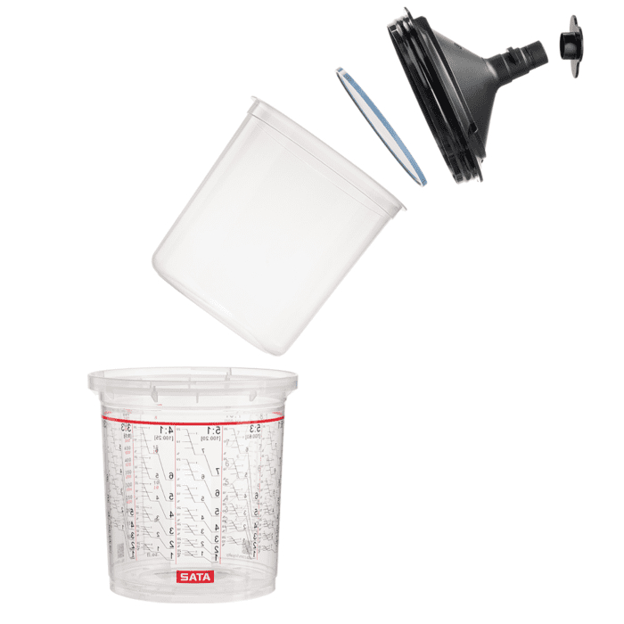 SAT1195850 0.65L LCS Paint Cup - 200M Sieve - Pack of 50