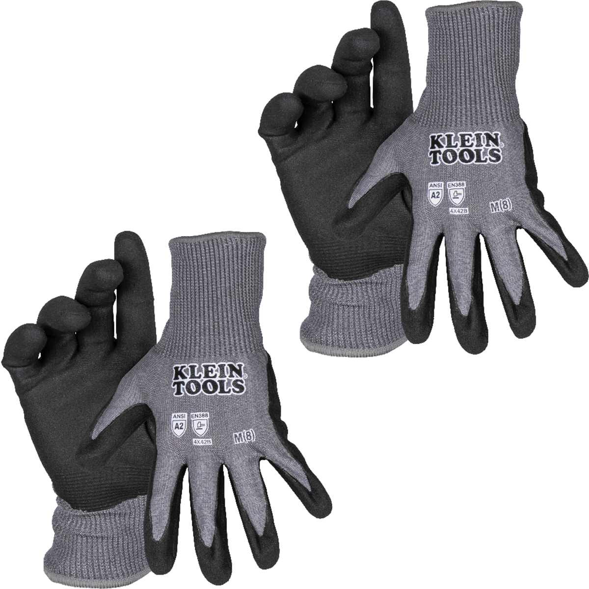KLE60582 Cut Level A1 Touchscreen Knit Dipped Gloves, Extra Large - 2 Pair