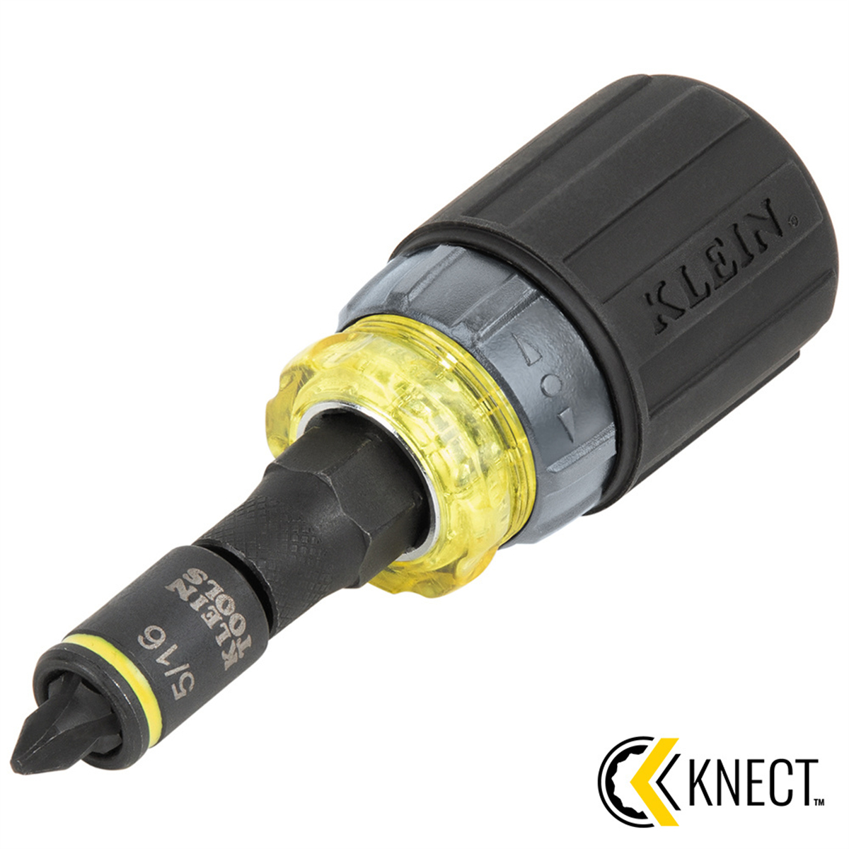 KLE32561HDRT Knect 7-in-1 Ratcheting Impact-Rated Stubby Screwdriver & Nut Driver