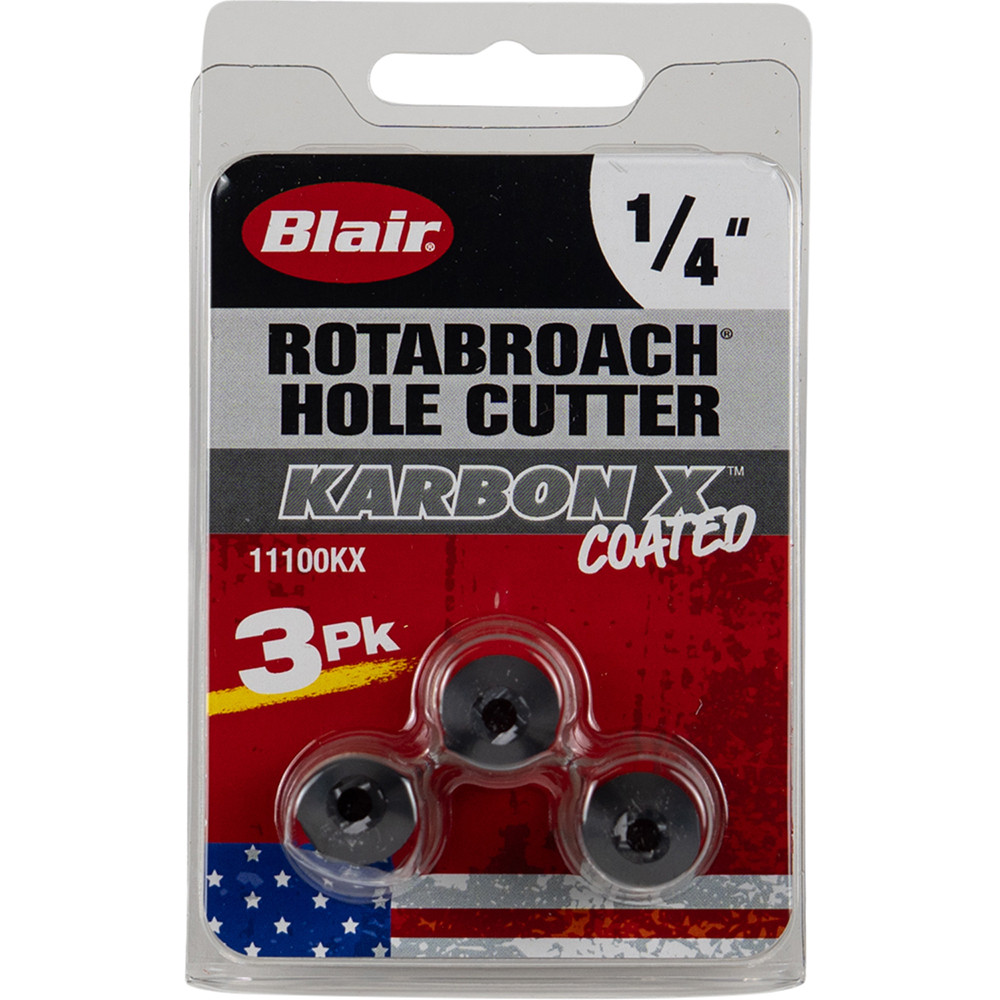 BLR11100KX 0.25 in. Karbon x Rotabroach Cutters - Pack of 3