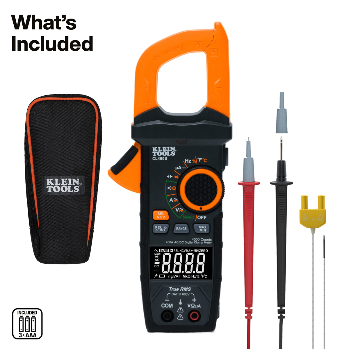 KLECL460S 400A AC & DC Auto-Ranging Smart Digital Clamp Meter