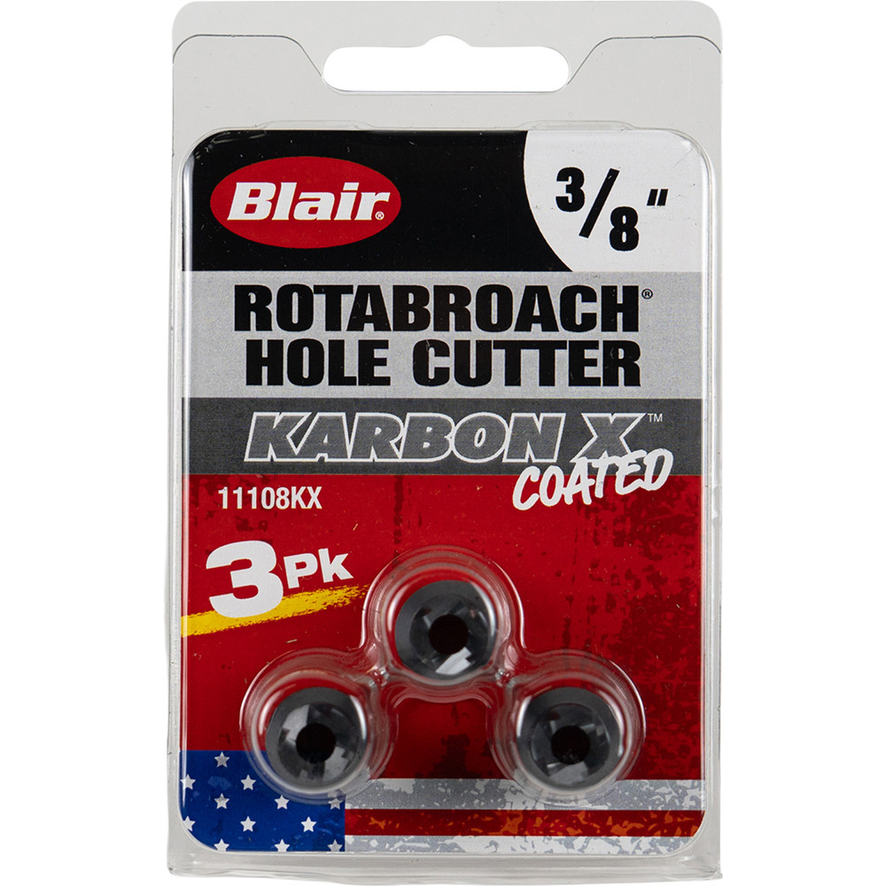 BLR11108KX 0.38 in. Karbon x Rotabroach Cutters - Pack of 3