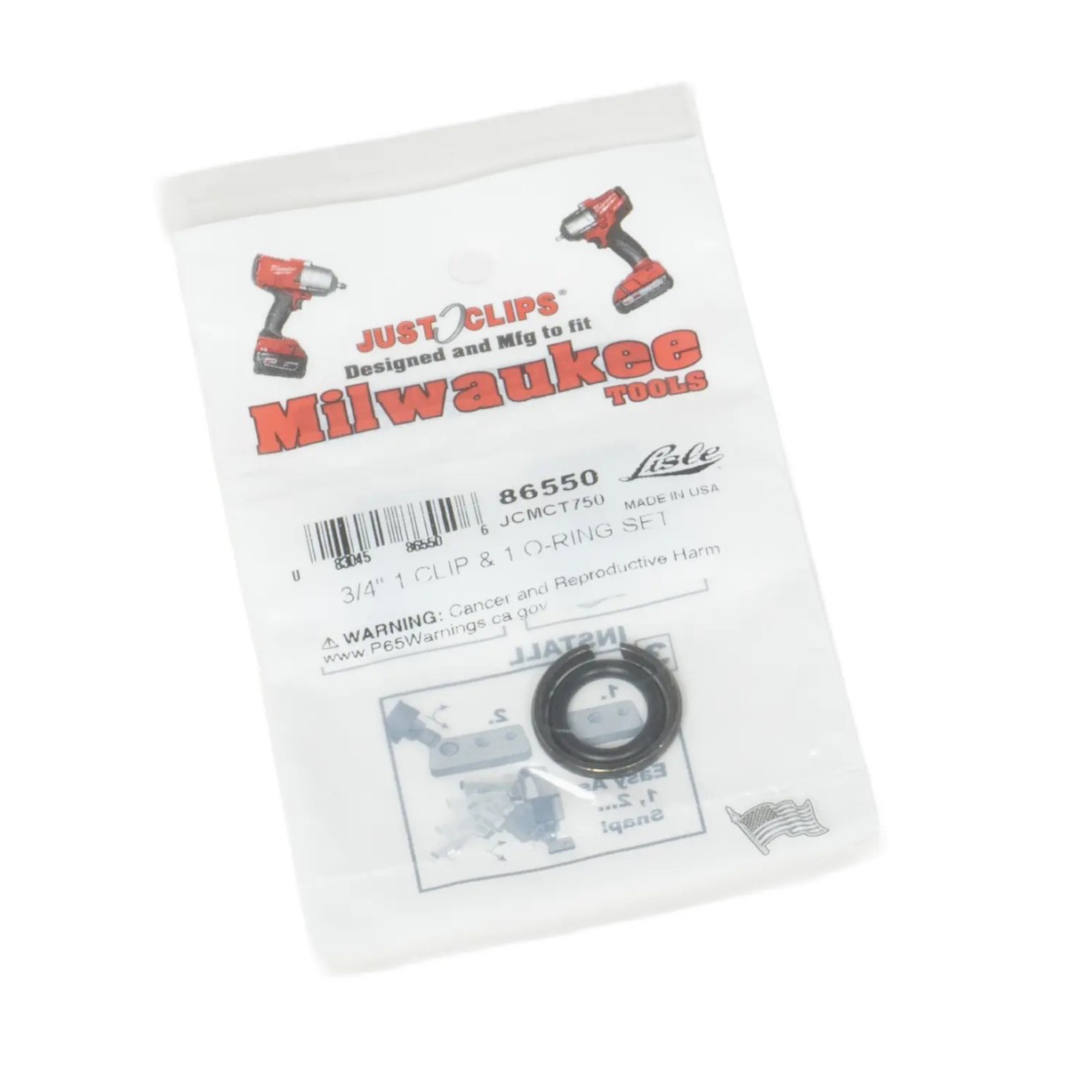 LIS86550 JCMCT750 0.75 in. 1 Clip & 1 O-Ring Set