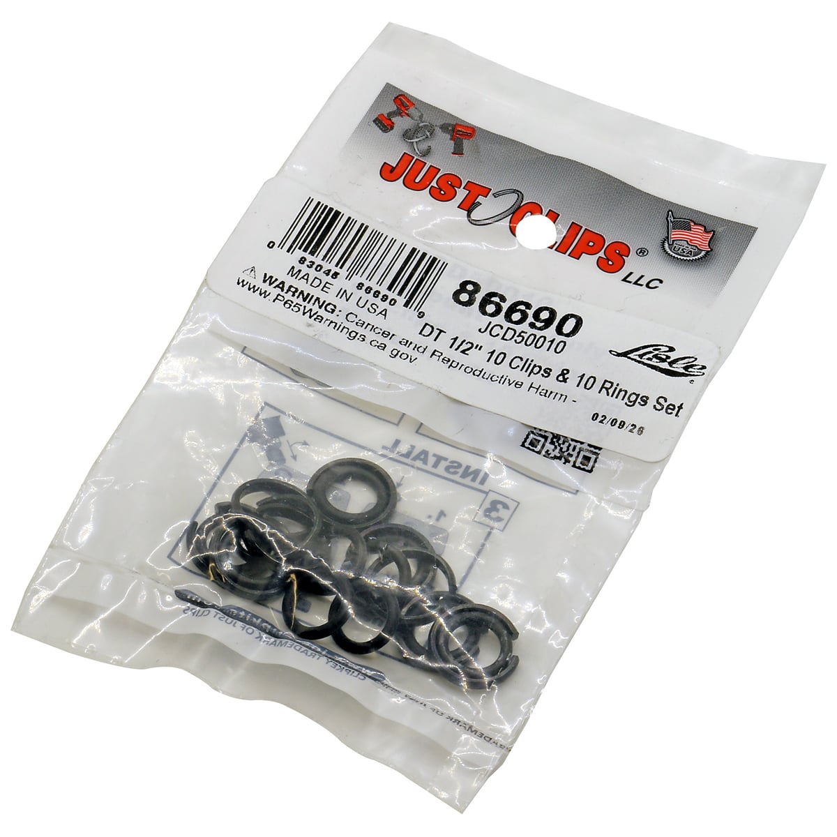 LIS86690 DT 0.5 in. , 10 Clips & 10 Rings Set
