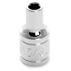 0.25 in. Drive 6 Point Shallow Chrome Socket, 0.15 in.