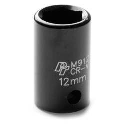 M912 0.37 in. Drive 6 Point Standard Impact Socket 12 mm
