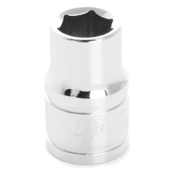 6 Point Shallow Chrome Socket, 0.37 in.