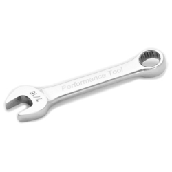 W30514 4 in. Long Fully Polished Stubby Chrome Combination Wrench with 12 Point Box End, 0.43 in.