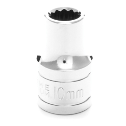 W32810 0.5 in. Drive 12 Point Shallow Chrome Socket, 10 mm