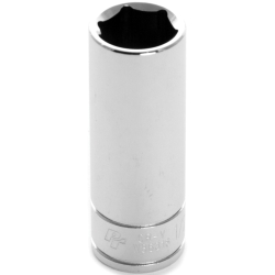 6 Point Deep Chrome Socket, 0.25 in.