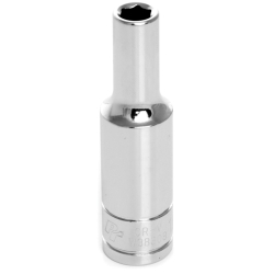 6 Point Deep Chrome Socket, 0.37 in.