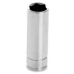 6 Point Deep Chrome Socket, 0.37 in.