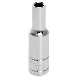 0.37 in. Drive 6 Point Deep Chrome Socket, 7 mm